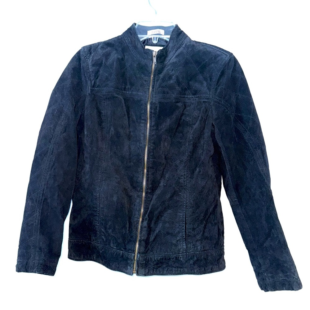 Jacket Ruff Hewn QUilted Women’s Biker Motorcycle Genuine Leather Style S Black